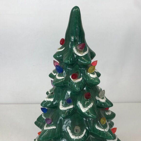 VINTAGE CERAMIC LIGHTED CHRISTMAS TREE 1957 18" - Picture 3 of 7